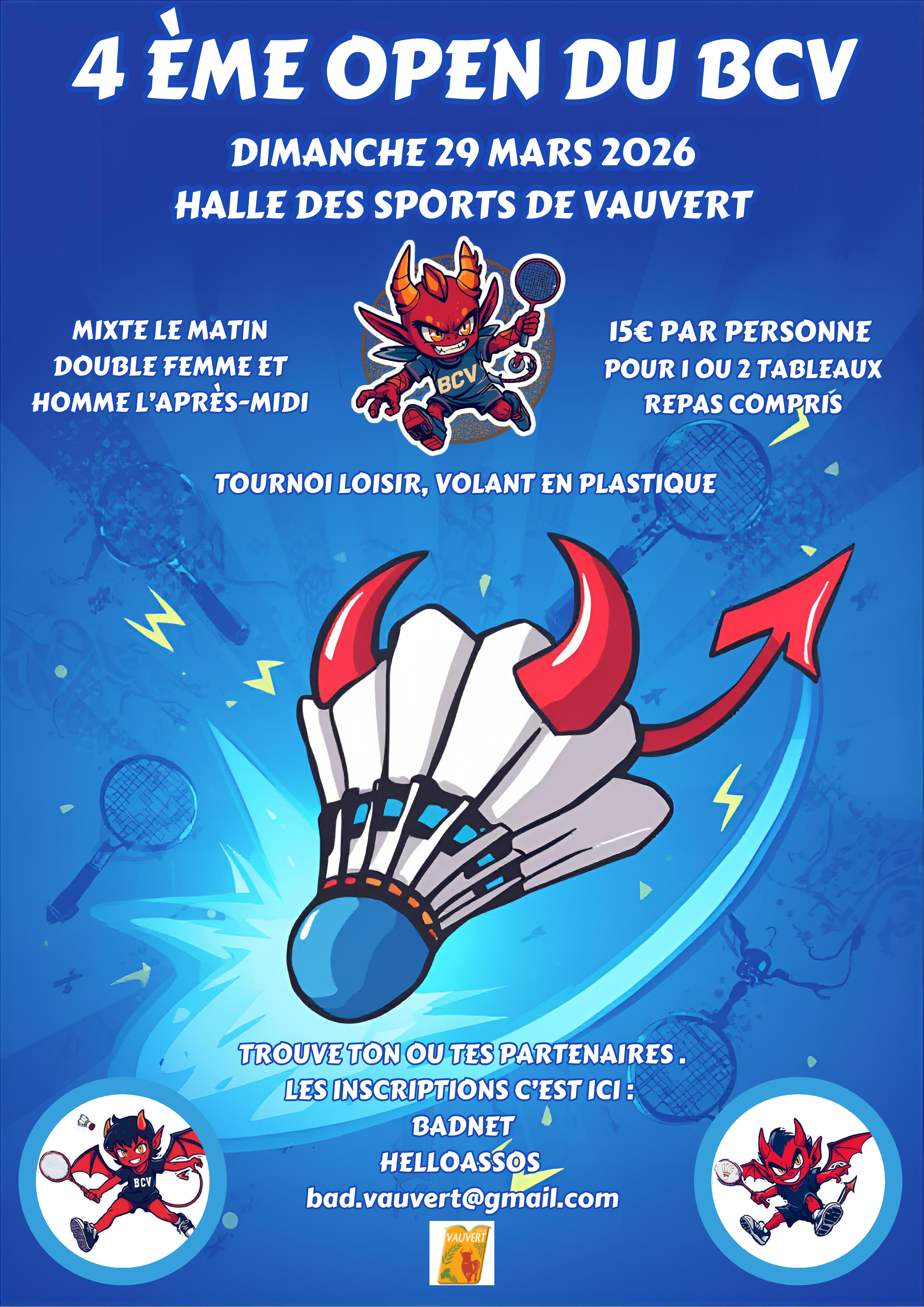 4ème Tournoi du Badminton Club Vauverdois